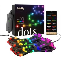 Гирлянда Twinkly Smart LED, Dots 400 RGB LED Lights String Black Wire Plug IP44 20м (TWD400STP-BEU)