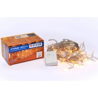 Гирлянда Delux ICICLE С 75LED 2х0.7 м теплый белый/прозрачный IP20 (90017986)