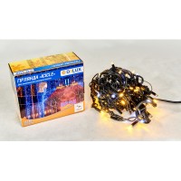 Гирлянда Delux Icicle 75LED 2x0.7m 18 бел. flash теплый белый/черный IP44 EN (90015185)