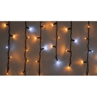 Гирлянда Delux ICICLE 75LED 2x0.7 м Белый flash Желтый/Черный IP44 (90015183)