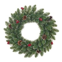 Рождественский венок Black Box Trees Creston Frosted Ягоды и шишки 60 см (8718861153002)