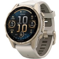 Смарт-часы Garmin fenix 8 43mm, AMOLED, Saph, SftGldSS/FgGry, FogGry/DkSndbnd, GPS (010-02903-11)