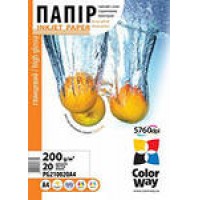 Бумага ColorWay глянцевая, 200 г/м2, 13х18, 20 л, картонная упаковка (PG2000205R)