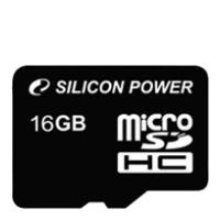 Карта памяти 16 Gb microSDHC, Silicon Power (SP016GBSTH004V10)