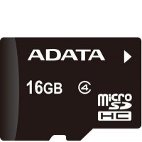 Карта памяти 16Gb microSDHC A-Data Class4 / без адаптера / AUSDH16GCL4-R