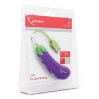 Концентратор USB 2.0 Gembird UH-004 на 4 порта "баклажан"
